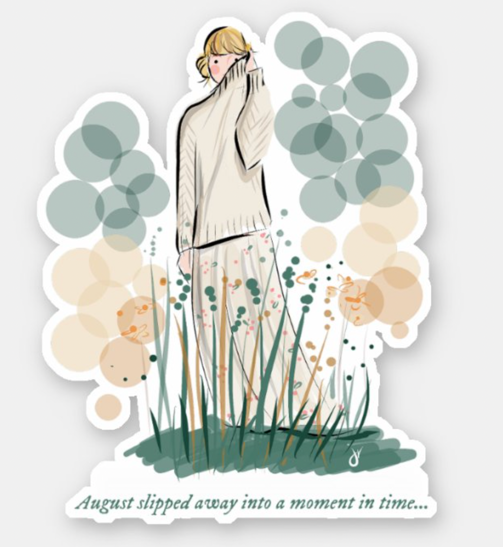 August Sticker Pack - Taylor Swift Folklore Magnet for Sale by bombalurina