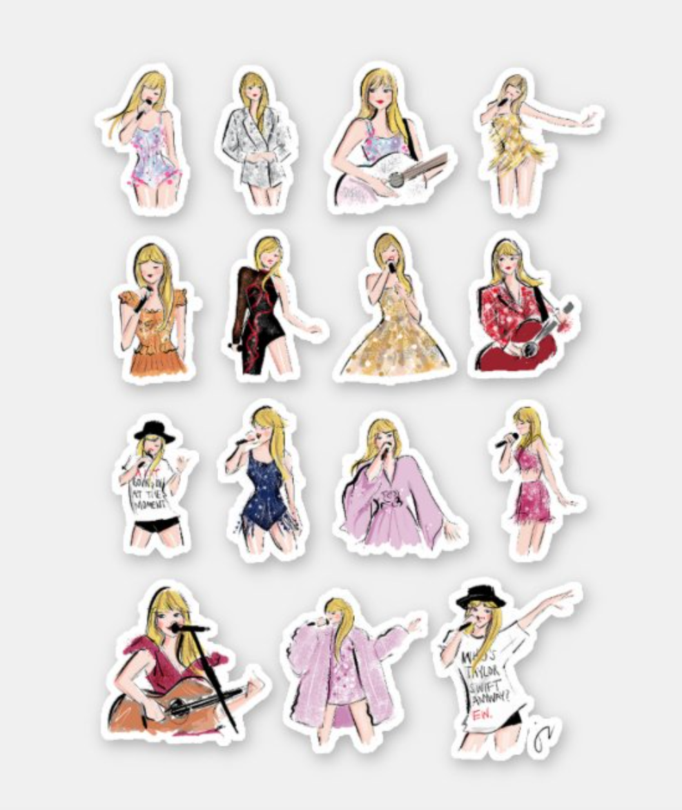 Taylor Swift 1989 Sticker Sheet Sticker for Sale by ampulliam