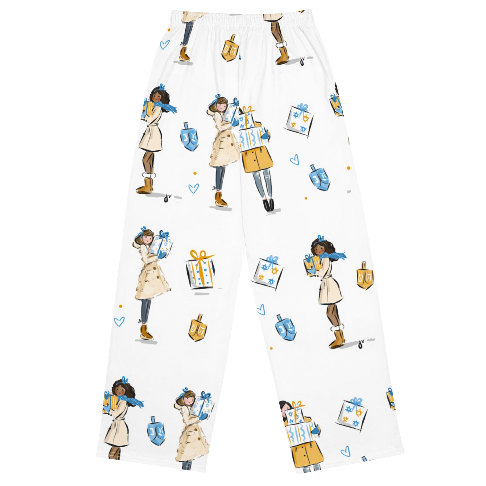 Hanukkah Wide Leg PJ Pants Jennifer Vallez